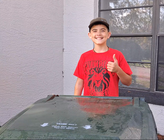 Calvin on curb crew job